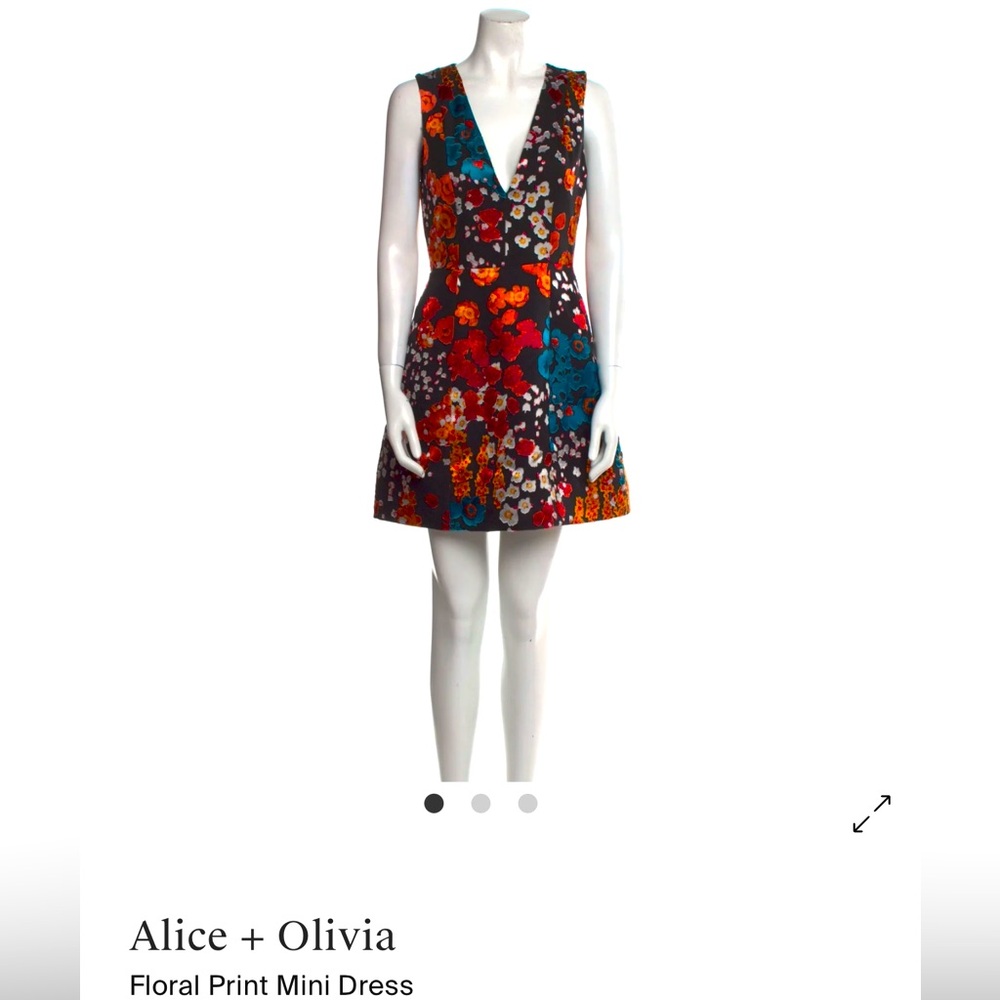 Alice + Olivia Floral Print Mini Dress - Multicolor